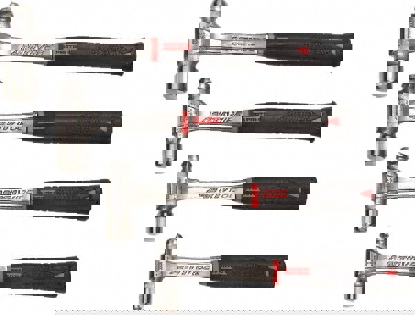 4 Piece, 1/2, 3/4, 1, 1-1/2 Lb Head Weight, Forged Steel, Ball Pein Hammer Set